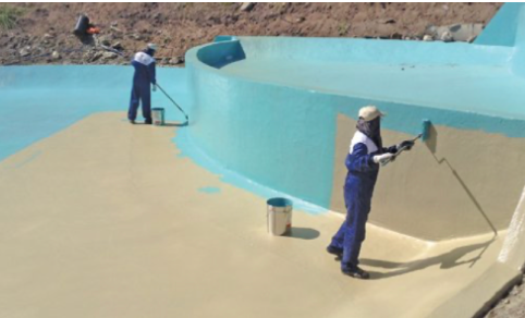 Esquema de aplicación en piscinas KÖSTER KB-Pur 750