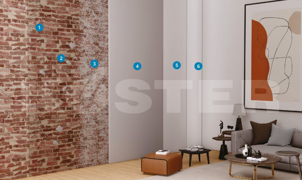 Esquema técnico KÖSTER Restoration Plaster White